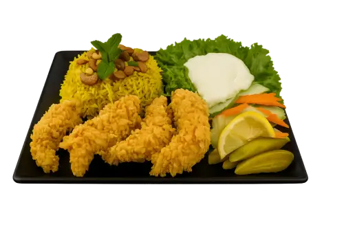 21- Crispy-Menü mit Reis