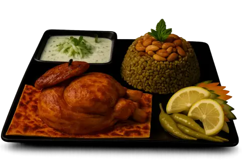 11- Halbes Hähnchen mit Freekeh