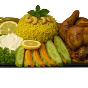 14- Halbes Hähnchen mit Reis