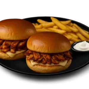 27- Mozzarella Schawarma Burger